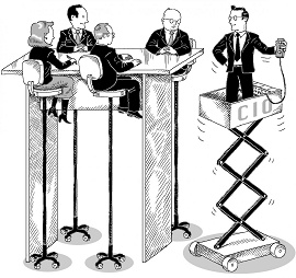 Ilustração de um CIO chegando ao mesmo nível dos demais Chefes