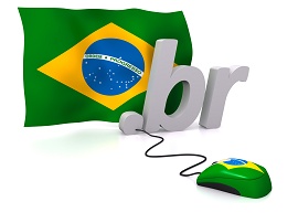 Ilustração bandeira do brasil e um mouse