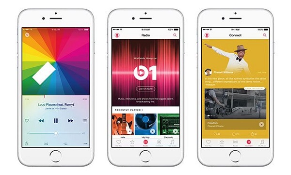 Telas do serviço Beats1
