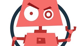 Ilustração de um bot do mal.