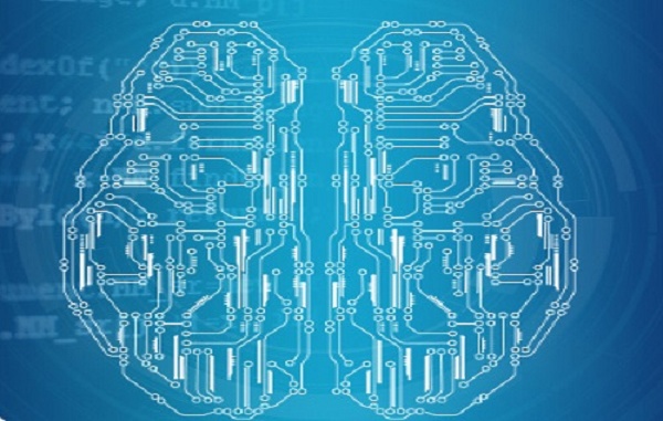 Ilustração para machine learning-cérebro eletrônico